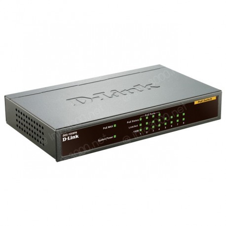 Switch D-Link 8 ports 10/100 Mbps dont 4 PoE